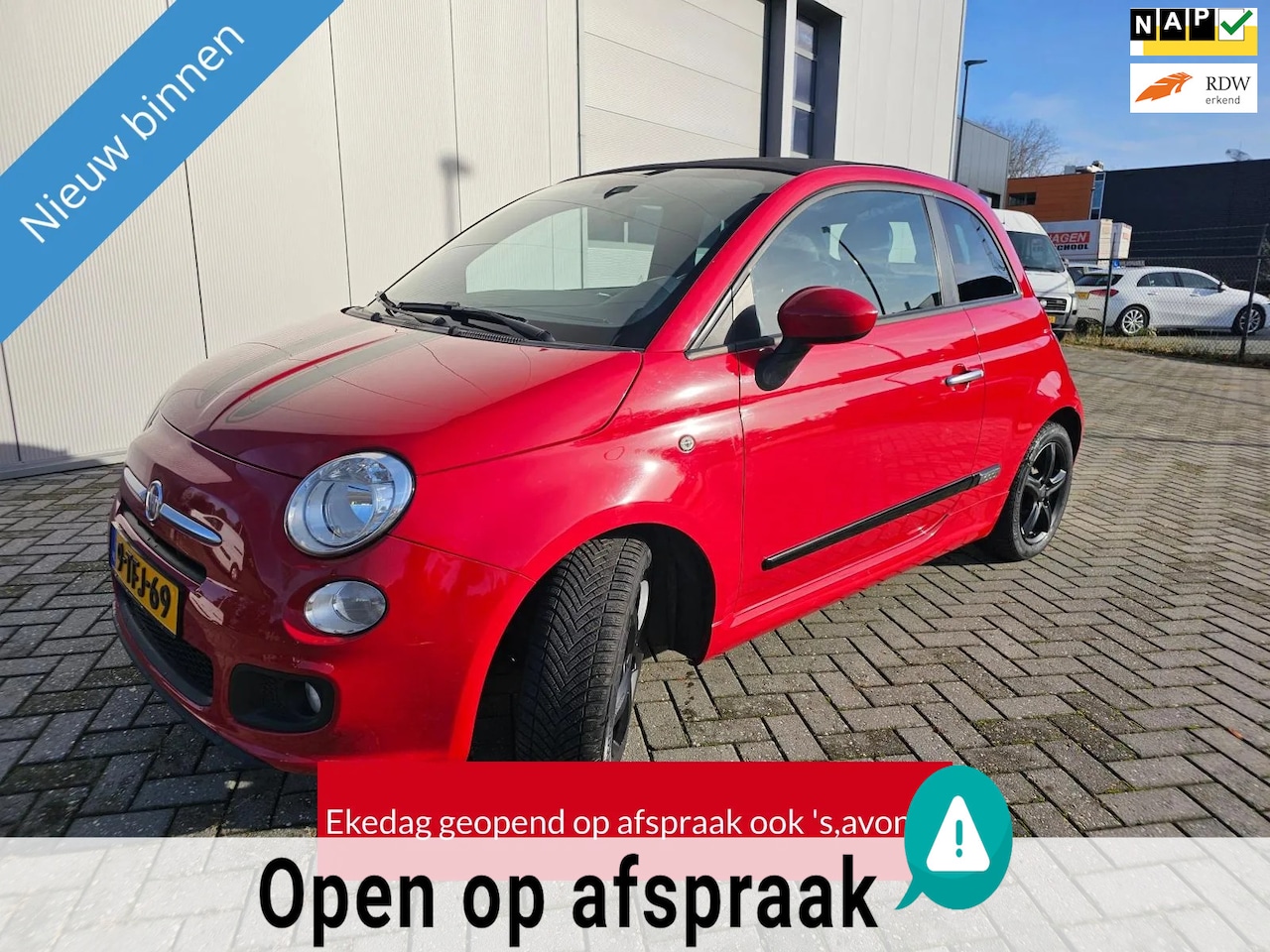 Fiat 500 - S 0.9 TwinAir cabrio 500 S met nap ! Inruilmogelijk - AutoWereld.nl