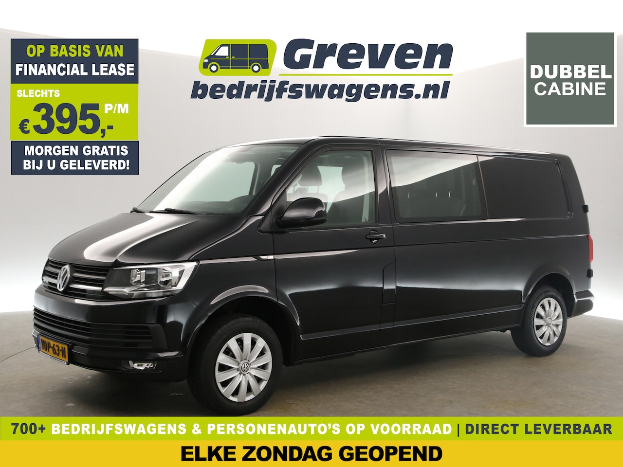 Volkswagen Transporter - 2.0 TDI L2H1 140PK | Dubbele Cabine | 6 Persoons | Airco Carplay Cruise Navigatie PDC Trek - AutoWereld.nl