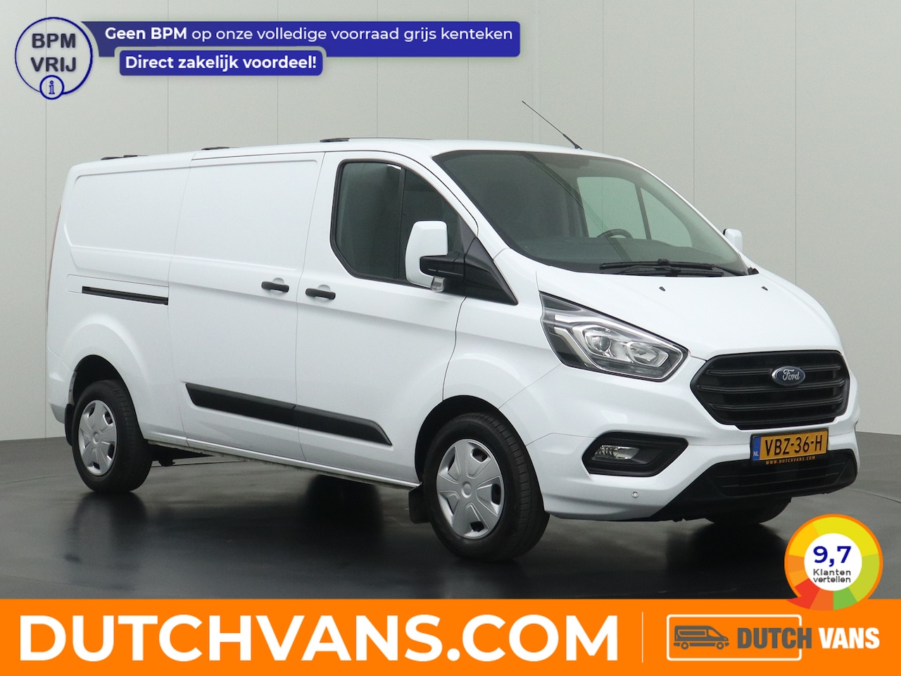 Ford Transit Custom - 2.0TDCI 170PK Automaat Lang | Dakdraagsysteem | 3-Persoons - AutoWereld.nl