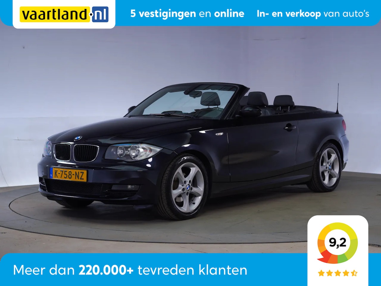 BMW 1-serie Cabrio - 118i Automaat [ Stoelverwarming Leder Navi ] - AutoWereld.nl