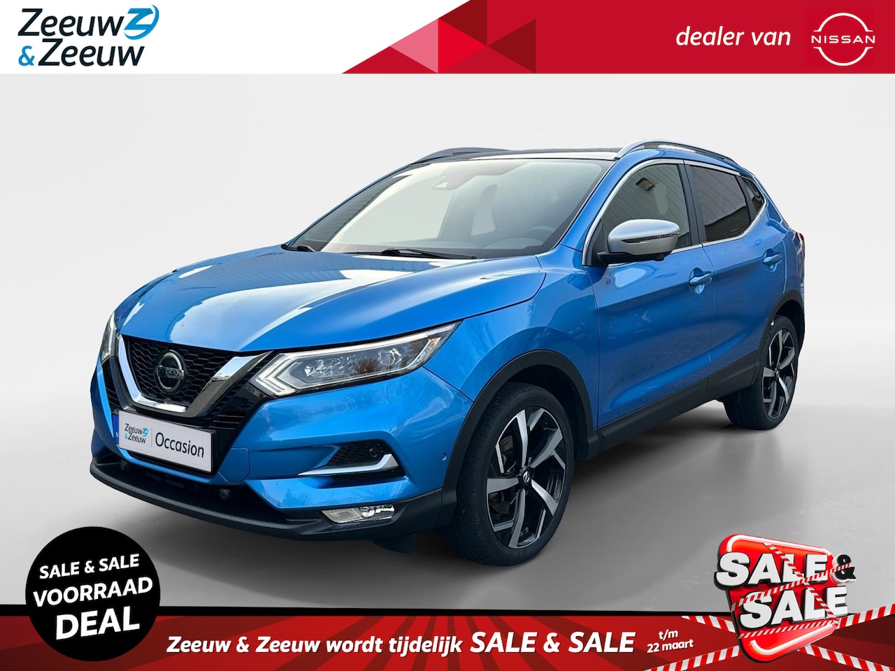 Nissan Qashqai - 1.3 DIG-T Tekna + | super luxe uitvoering | lage kilometers | volledig leder | pano dak | - AutoWereld.nl