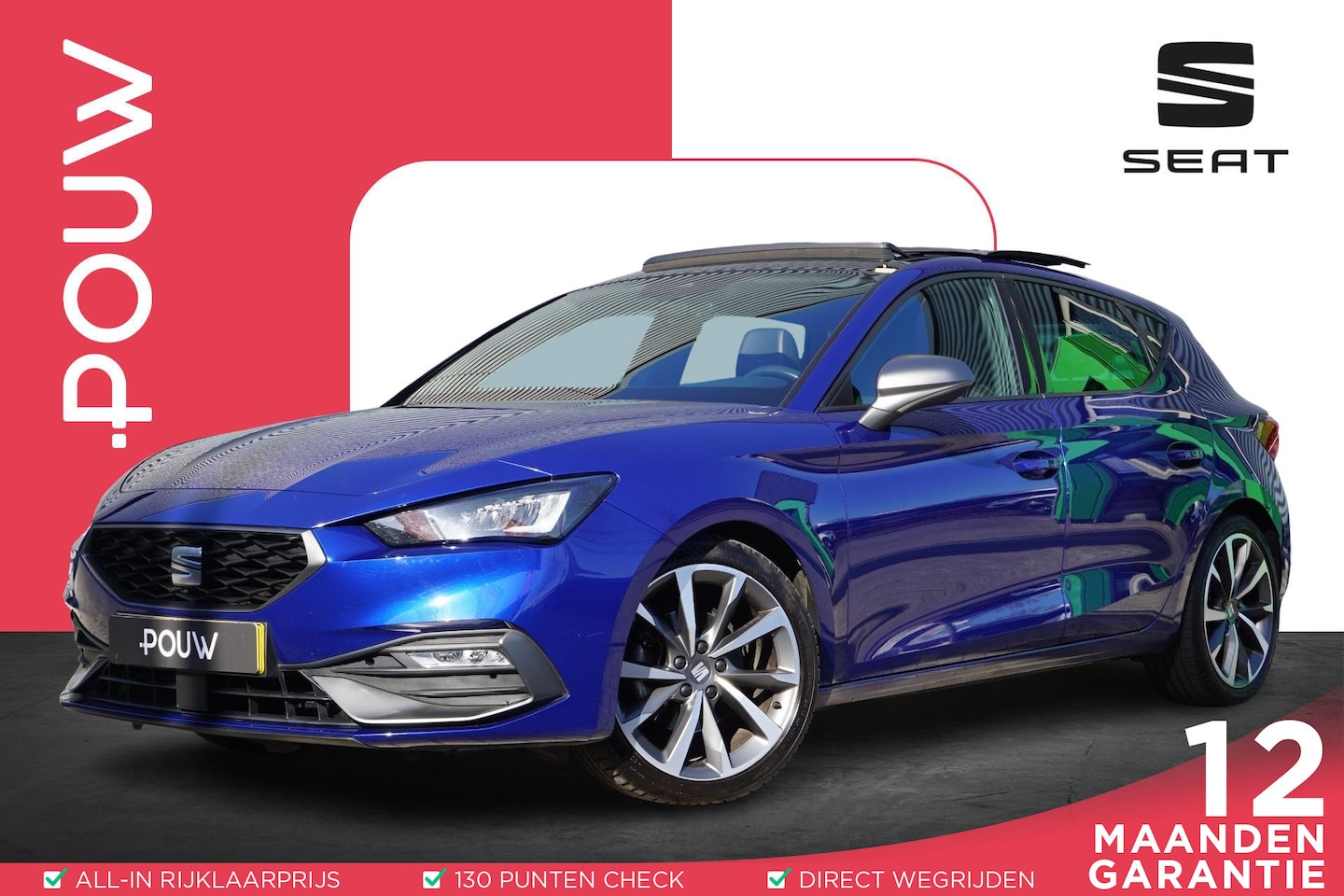 Seat Leon - 1.5 eTSI 150pk DSG FR | Panoramadak | FullLink Navigatie | SportStuur - AutoWereld.nl