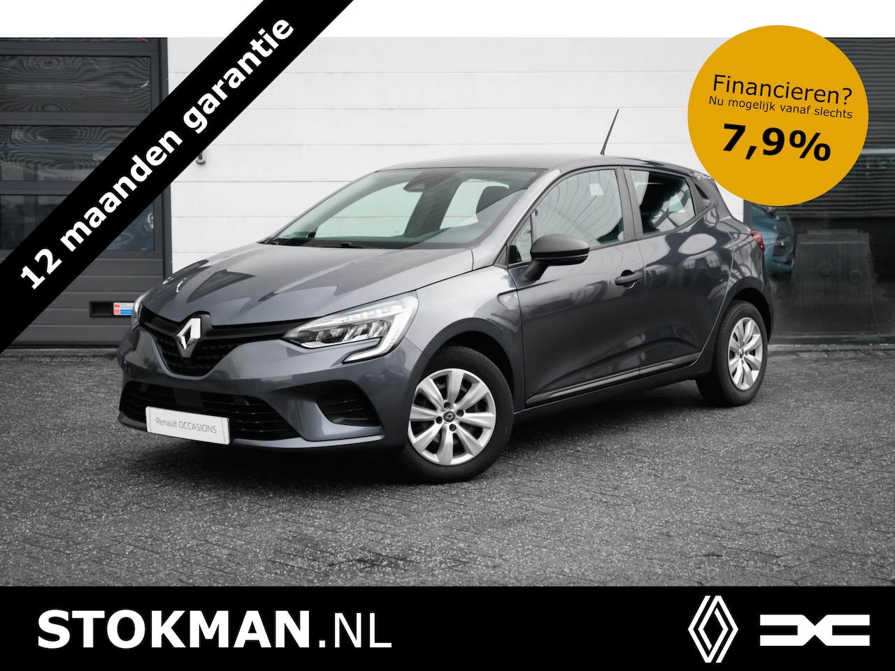 Renault Clio - 1.0 TCe 100 PK Life | Airco | Blue Tooth | DAB Radio | Ramen voor elektrisch | Gris Titane - AutoWereld.nl