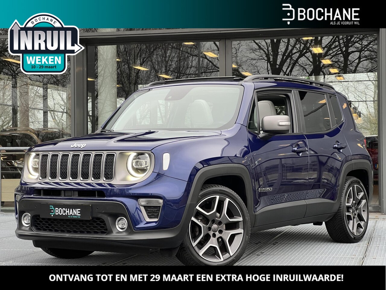 Jeep Renegade - 1.0T Freedom | Panoramadak | Adaptieve Cruise Control | Leder | Navigatie - AutoWereld.nl