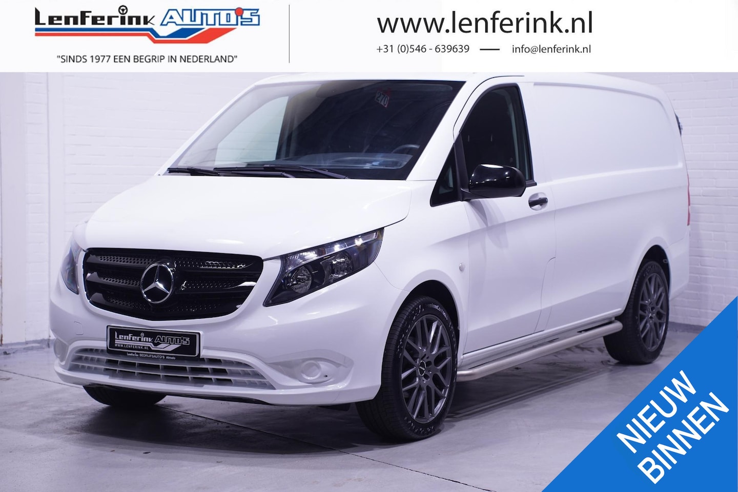 Mercedes-Benz Vito - 114 CDI 136 pk Lang Airco, 19"LMV Sidebars, Bumpers in Kleur, Zwarte Grille, Cruise Contro - AutoWereld.nl