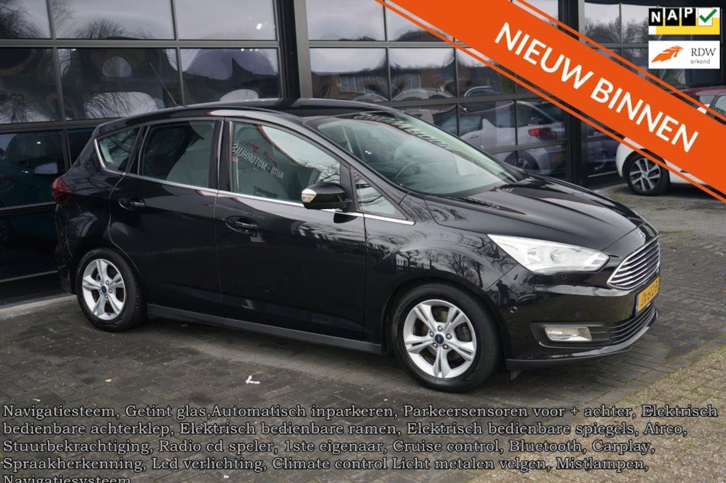 Ford C-Max - 1.0 Titanium 1.0 Titanium, PDC, Navi, Clima, CC, Trekhaak, Elek achterklep, - AutoWereld.nl