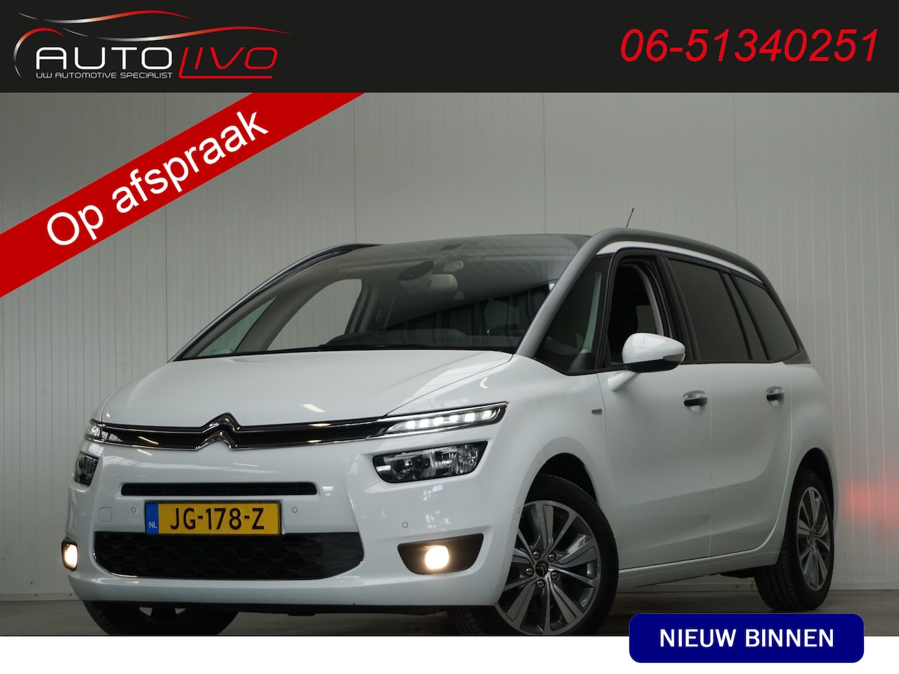 Citroën Grand C4 Picasso - 1.6 e-THP Exclusive AUTOMAAT! MASSAGE H. LEER NAVI CLIMA PDC TREKHAAK etc. - AutoWereld.nl