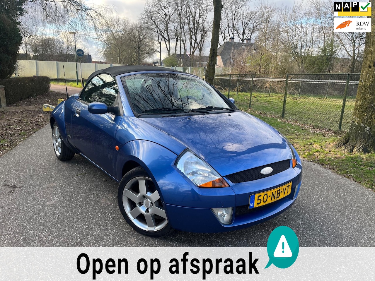 Ford Streetka - 1.6 First Edition | CABRIO | Leder+Stoelverw. | APK | KOOPJE - AutoWereld.nl