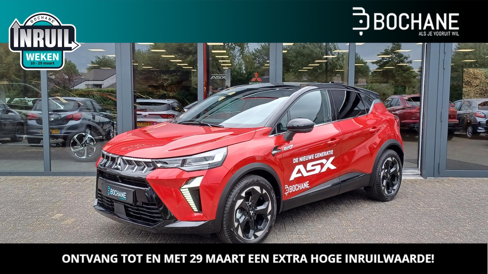 Mitsubishi ASX - 1.6 HEV AT Instyle | Nieuw model | Schuifdak | Lederen interieur | Google Navigatie | Appl - AutoWereld.nl