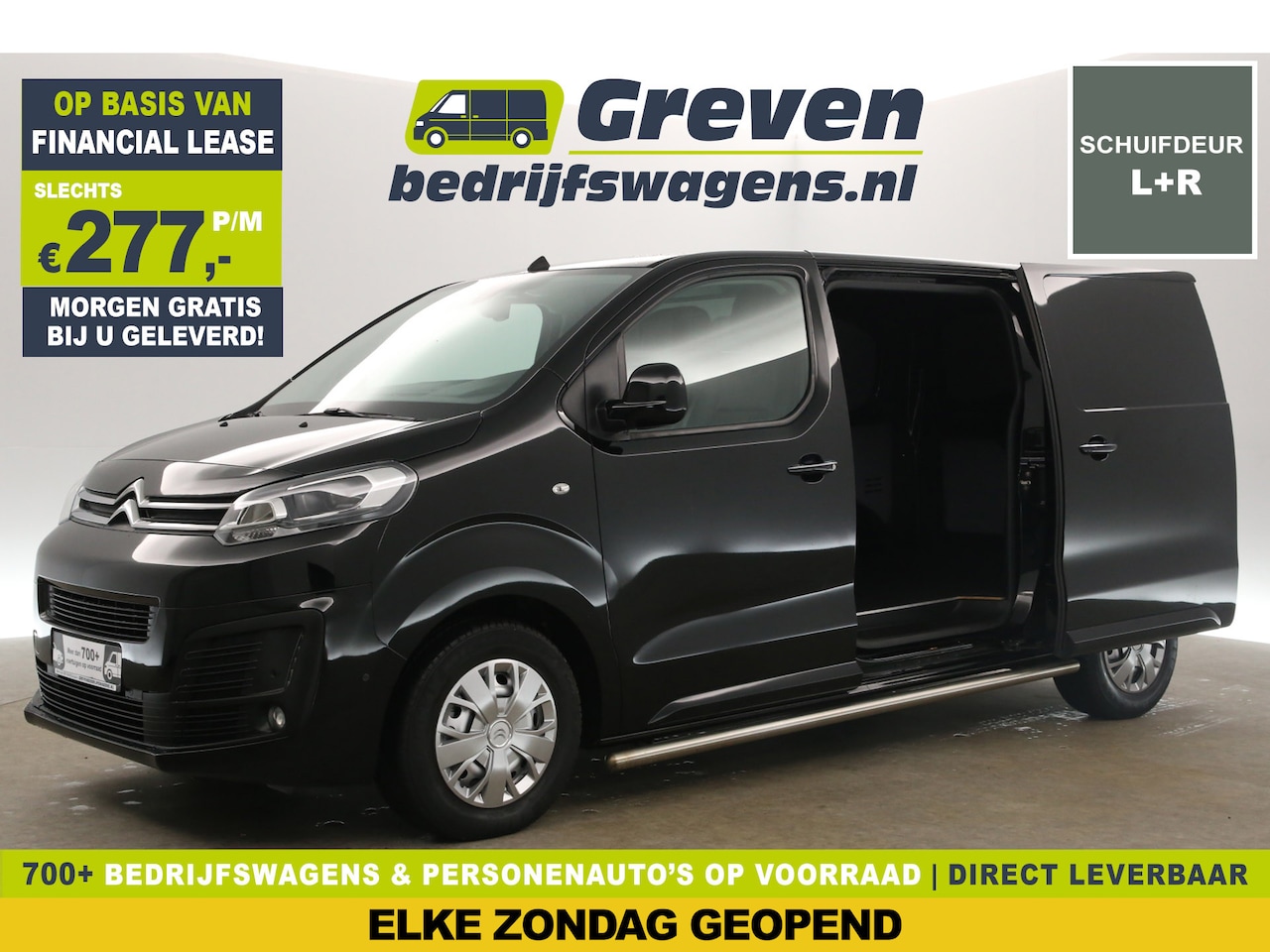 Citroën Jumpy - 2.0 HDI L2H1 Airco 360Camera 2xSchuifdeur Carplay Cruise PDC 3 Persoons Sidebars Stoelverw - AutoWereld.nl