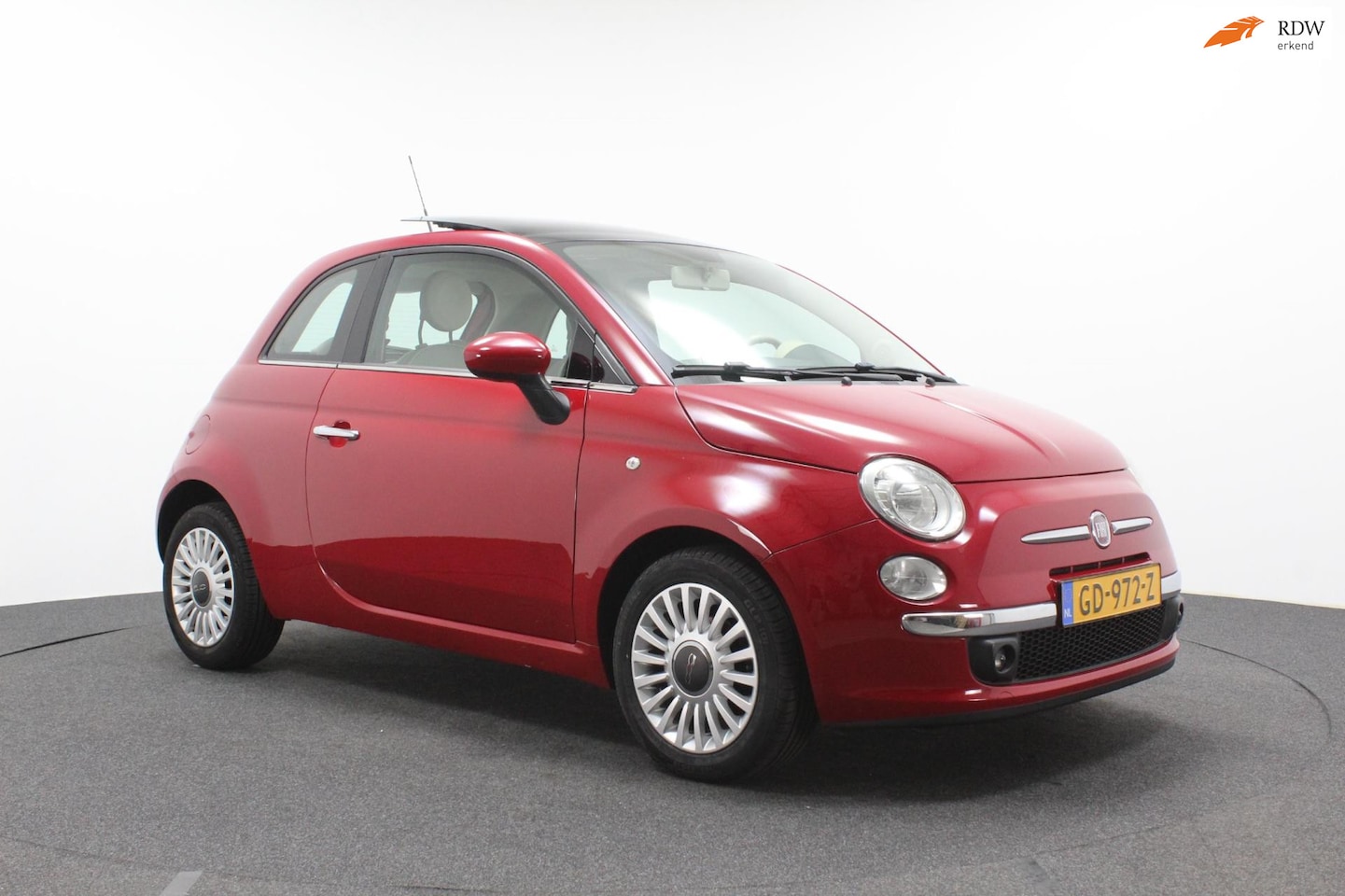 Fiat 500 - 1.2 Lounge | Airco | Goed onderhouden | Open dak | Recent DB-riem vv - AutoWereld.nl