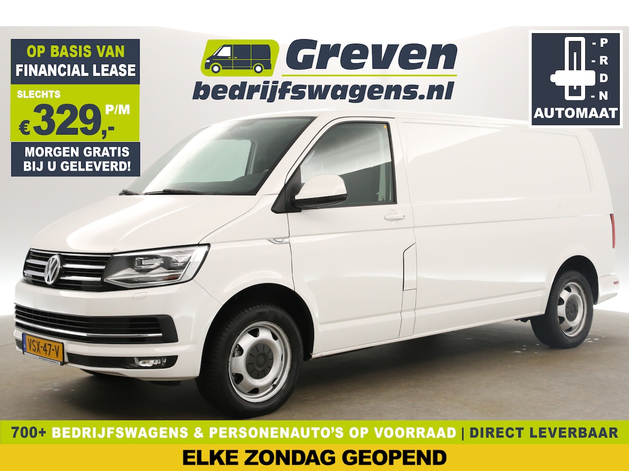 Volkswagen Transporter - 2.0 TDI L2H1 204PK DSG Automaat Airco Cruise Carplay Camera PDC 3 Persoons Trekhaak - AutoWereld.nl