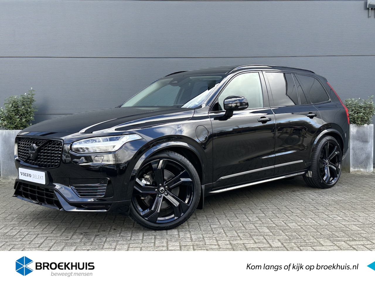 Volvo XC90 - T8 AWD Ultra Dark Black Edition | B&W | HUD | Luchtvering | Trekhaak | 360 camera | - AutoWereld.nl