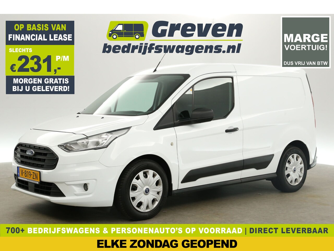 Ford Transit Connect - 1.5 EcoBlue L1H1 | MARGE! | Airco 3 Persoons Trekhaak Elektrpakket Schuifdeur - AutoWereld.nl