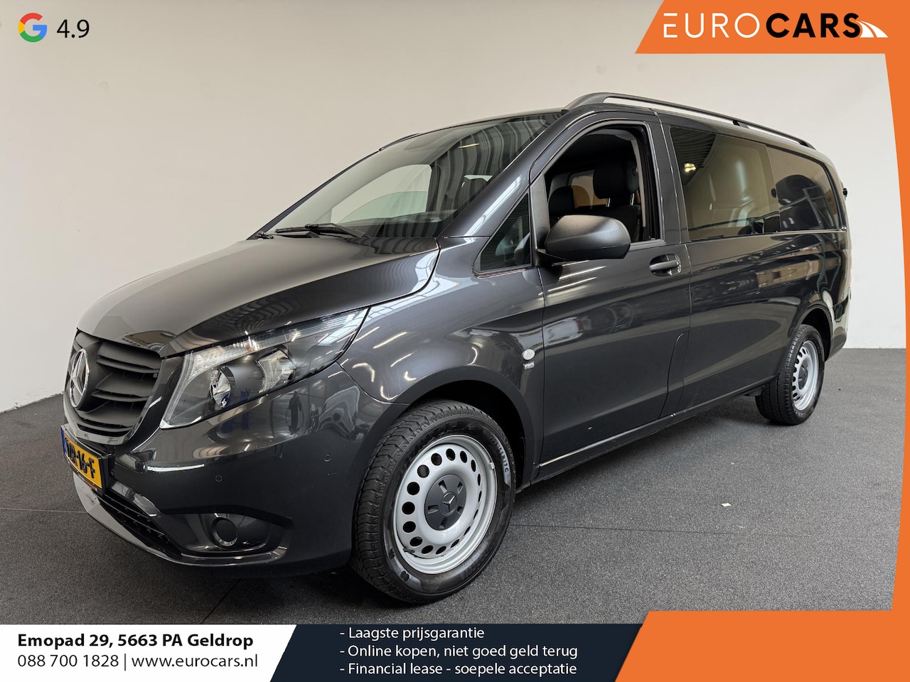 Mercedes-Benz Vito - 114 CDI Lang Dubbele Cabine Automaat Airco Navigatie -App connect Bluetooth Parkeersensore - AutoWereld.nl