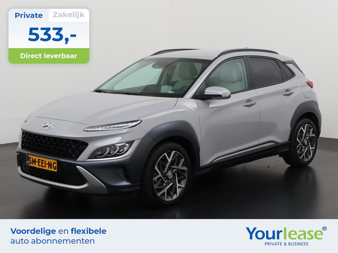 Hyundai Kona - 1.6 GDI HEV Premium | All-in 533,- Private Lease | Zondag Open! - AutoWereld.nl