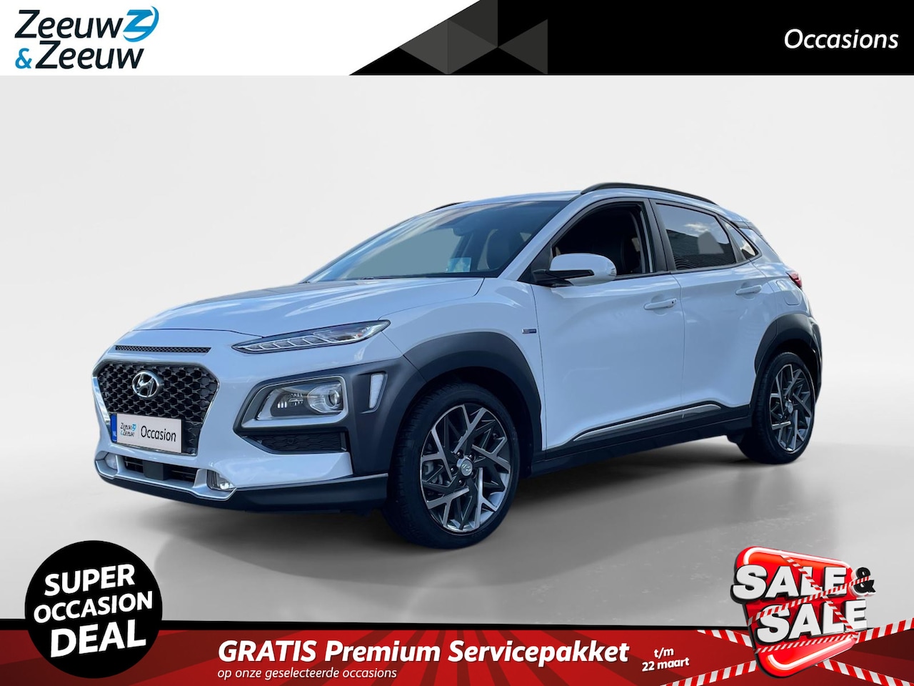 Hyundai Kona - 1.6 GDI HEV Premium Sky | Full options! | Schuif- kanteldak | Leder | Navi | Stoelverwarmi - AutoWereld.nl