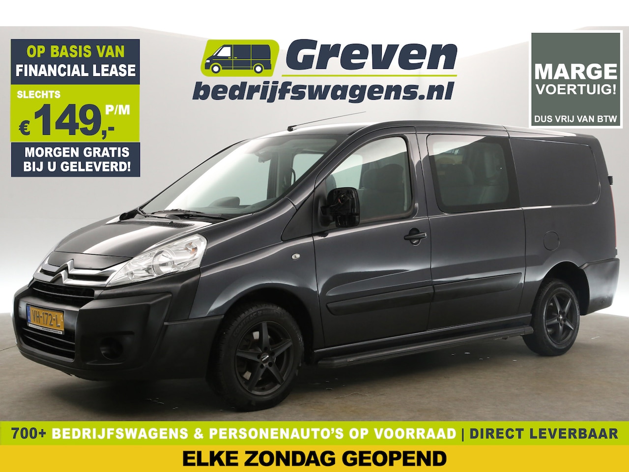 Citroën Jumpy - 12 2.0 HDI L2H1 Marge Dubbele Cabine | 5 Persoons | Airco Cruise Trekhaak Parkeersensoren - AutoWereld.nl