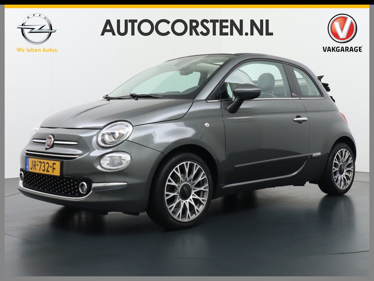 Fiat 500 - Cabrio Turbo 81PK Automaat Lounge Navi Ecc Pdc U-connect navi touch-5 DAB Pack Style Busin - AutoWereld.nl