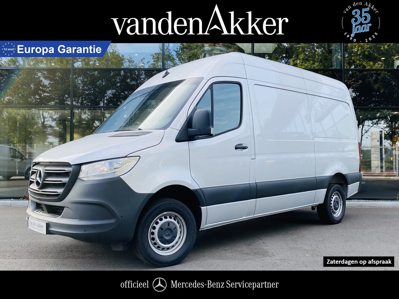 Mercedes-Benz Sprinter - 317 CDI L2H2 // Zilver grijs // AUTOMAAT // Passagiersbank // Trekhaak 2.800kg // Airco // - AutoWereld.nl