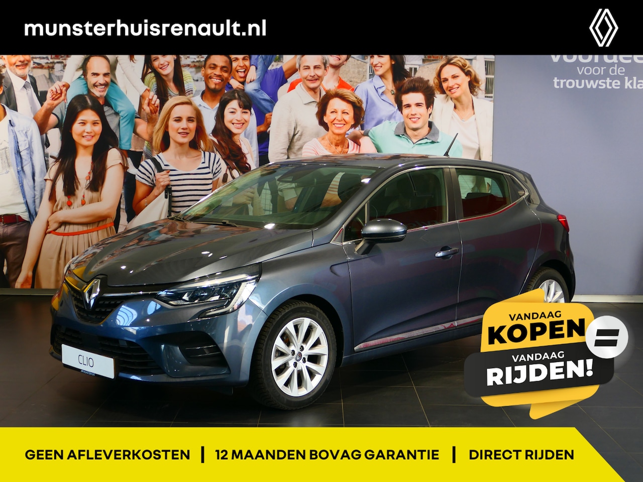 Renault Clio - TCe 100 Intens - All seasonbanden, navi, sensor achter - AutoWereld.nl