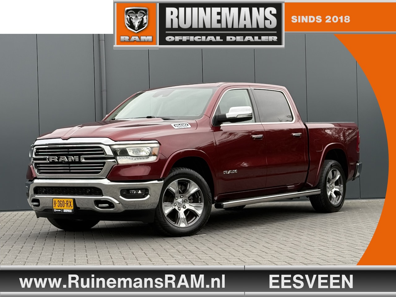 Dodge Ram 1500 - 5.7 V8 LARAMIE / 1e EIG. / LPG / TREKHAAK 3.5T / ADAPTIVE CRUISE / CAMERA / PANO - AutoWereld.nl