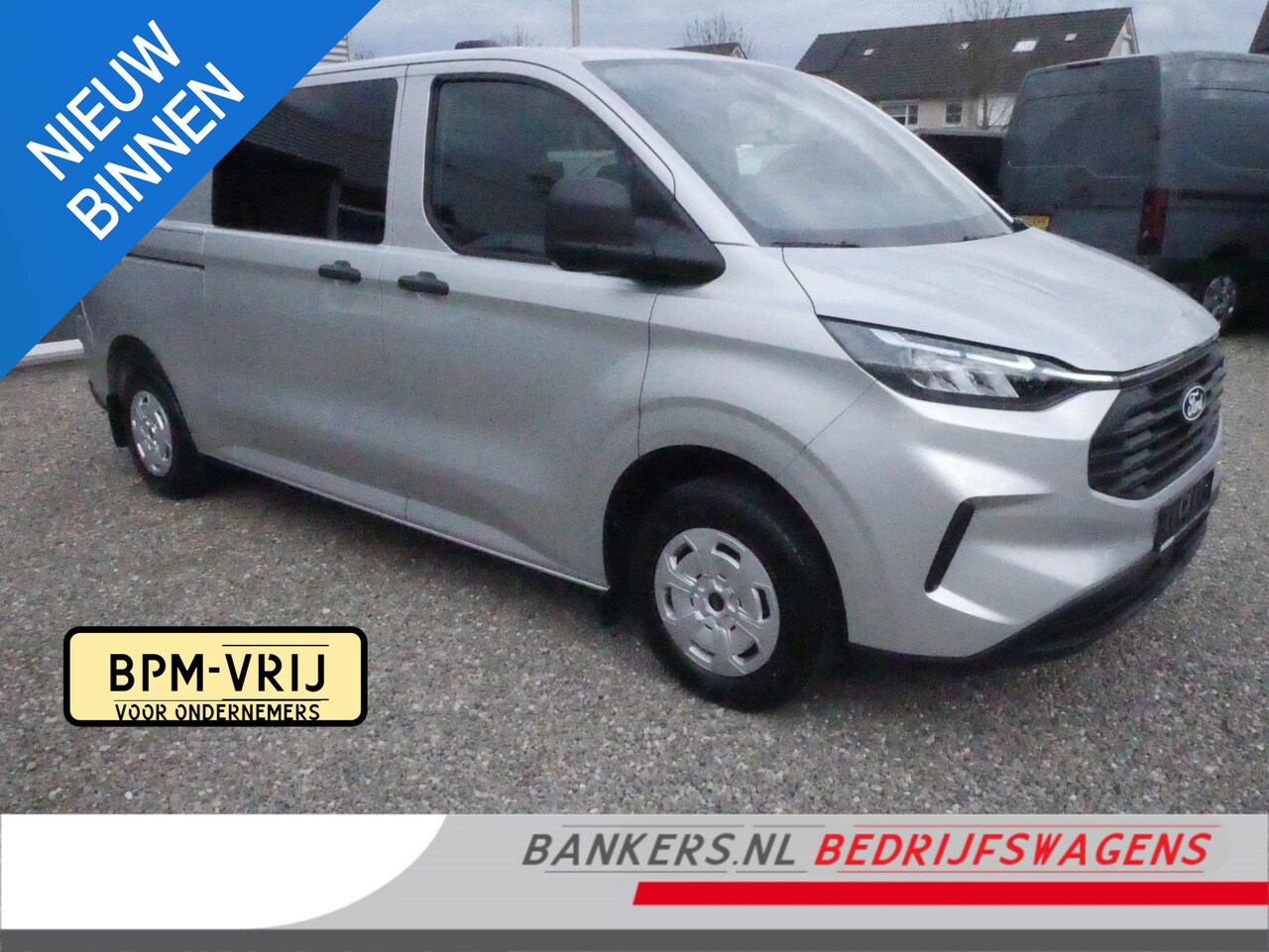 Ford Transit Custom - 2.0TDCI 150PK, L2H1, Dubbel Cabine, Airco, Nieuw direct uit voorraad leverbaar, Met 5 jaar - AutoWereld.nl