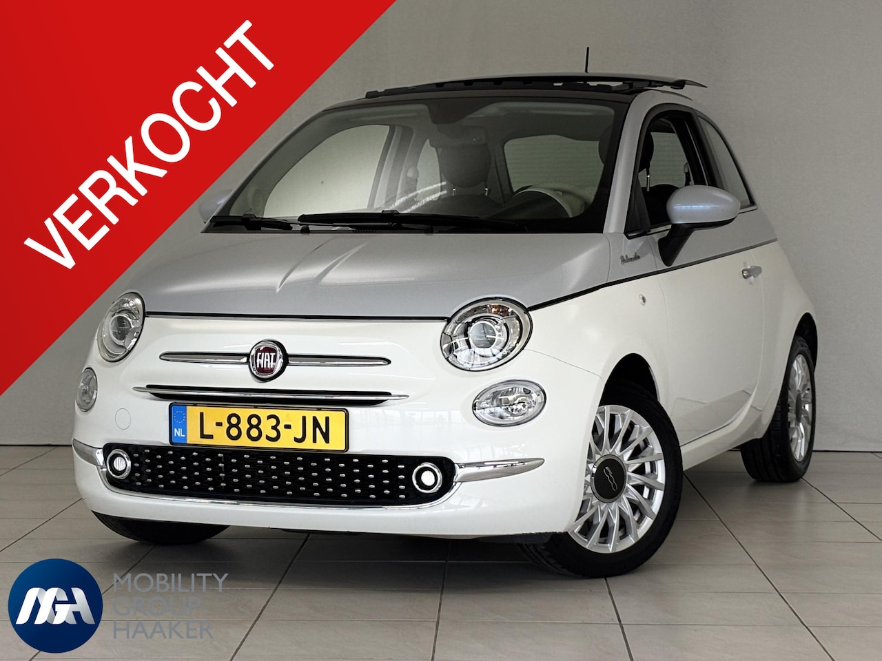 Fiat 500 - 1.0 Hybrid Dolcevita I Schuif-Kanteldak I Navigatie I Parkeersensoren I Cruise Control - AutoWereld.nl