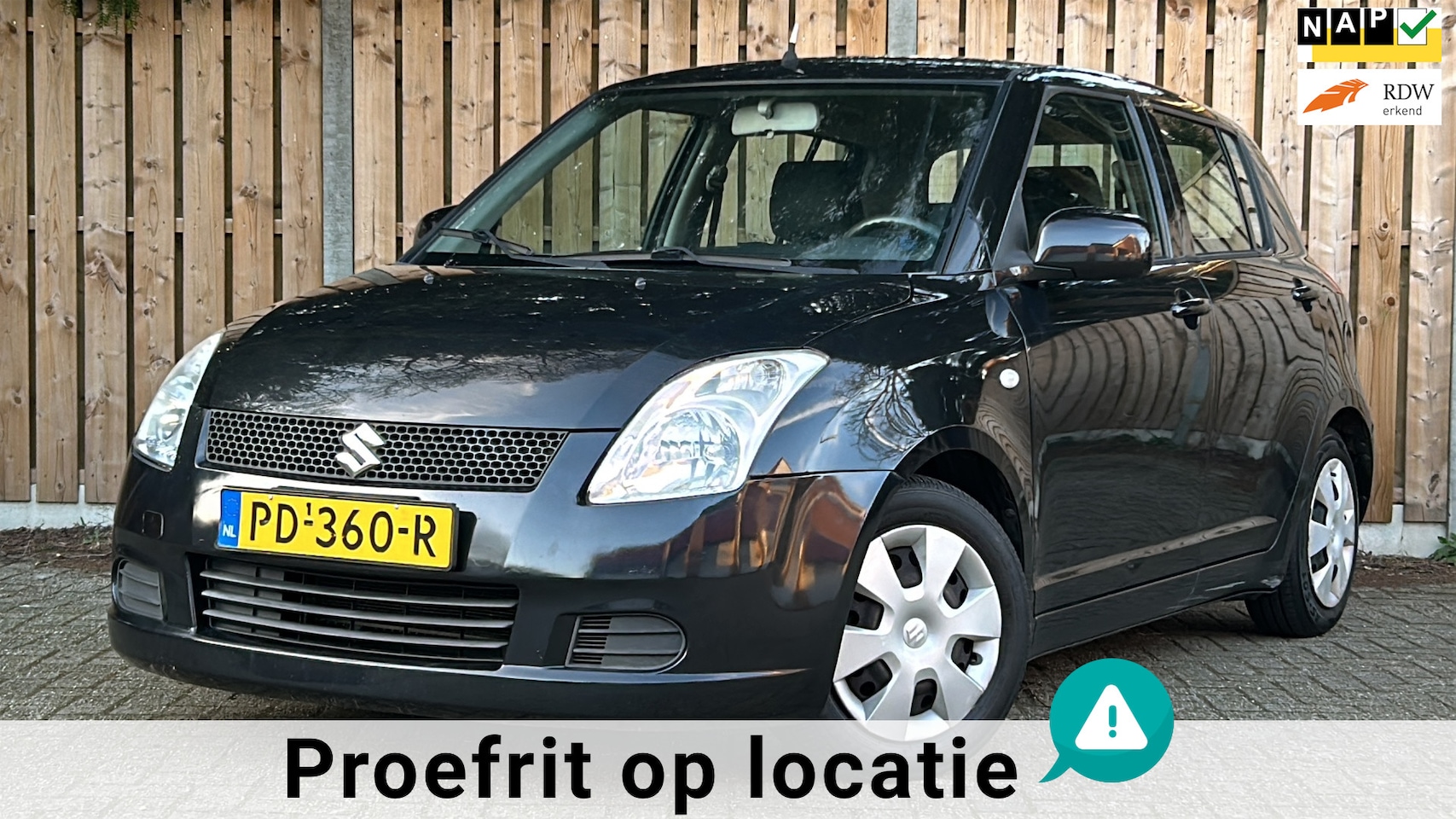 Suzuki Swift - 1.3 GA 2007 Zwart 1 JAAR APK - AutoWereld.nl