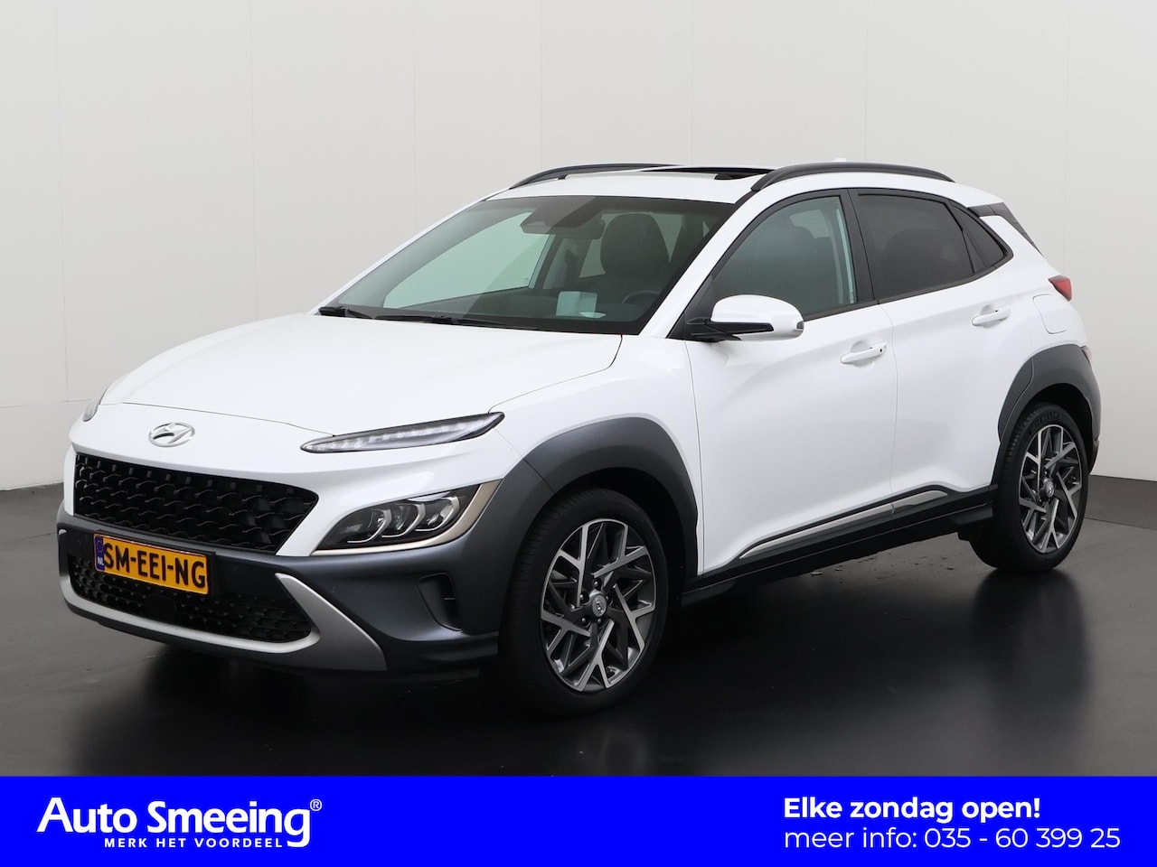 Hyundai Kona - 1.6 GDI HEV Premium Sky | Schuifdak | Leder | Head Up | Camera | Zondag Open! - AutoWereld.nl