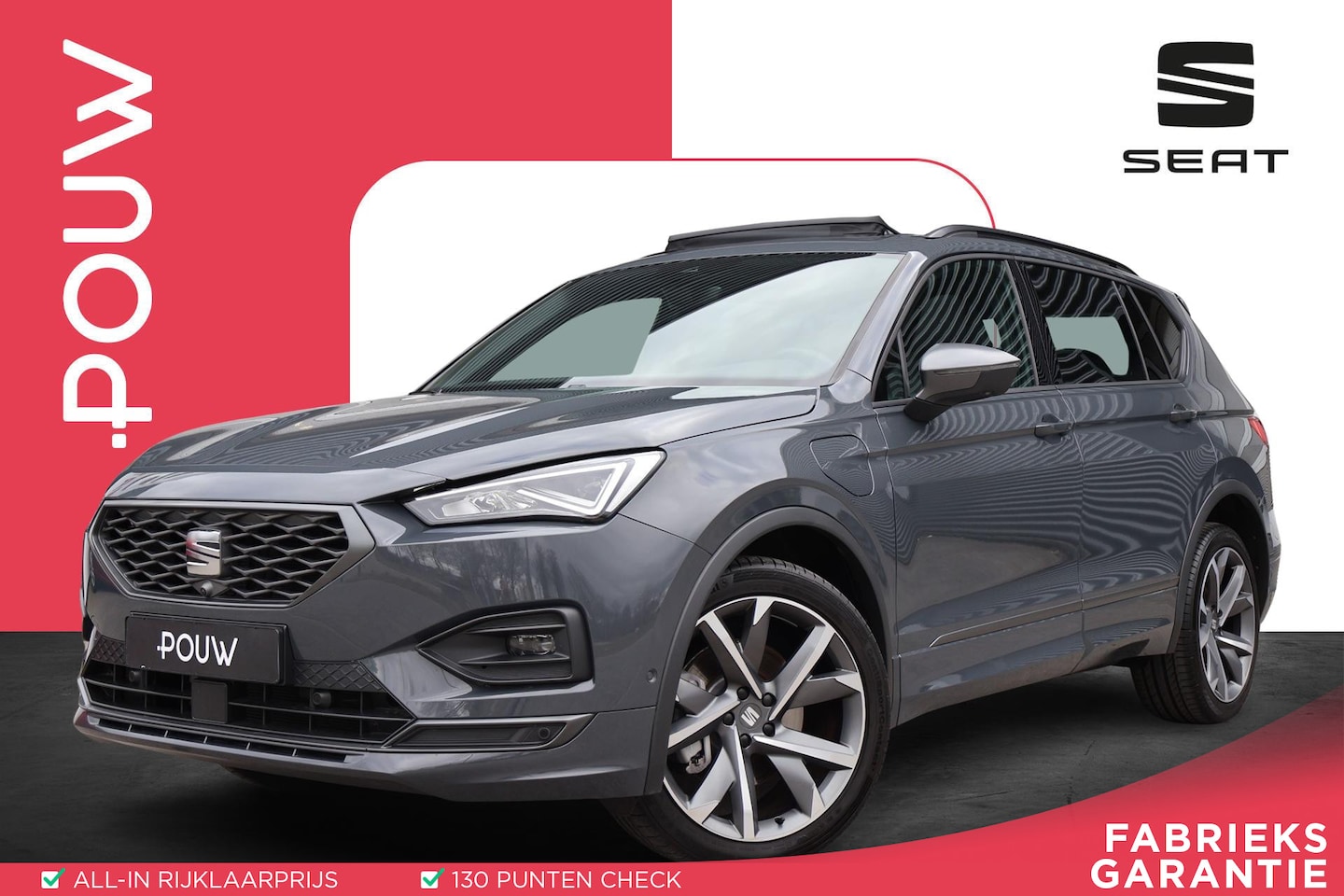 Seat Tarraco - 1.4 TSI 245pk e-Hybrid PHEV FR Business | Panoramadak | 360 View Camera | Elektrische Acht - AutoWereld.nl