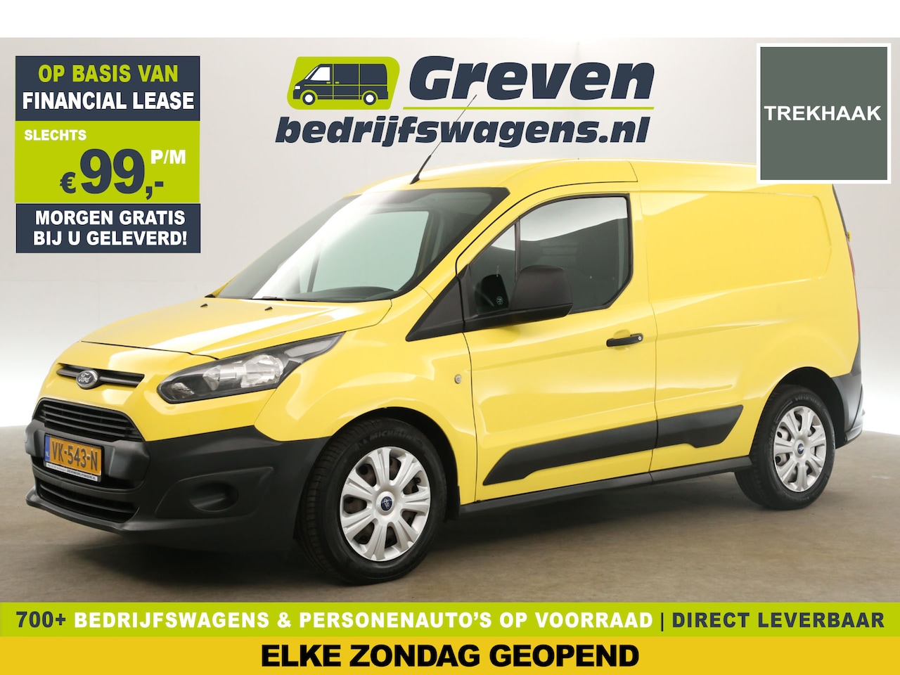 Ford Transit Connect - 1.6 TDCI L1H1 Ambiente Airco Cruise Parkeersensoren Trekhaak Bluetooth - AutoWereld.nl