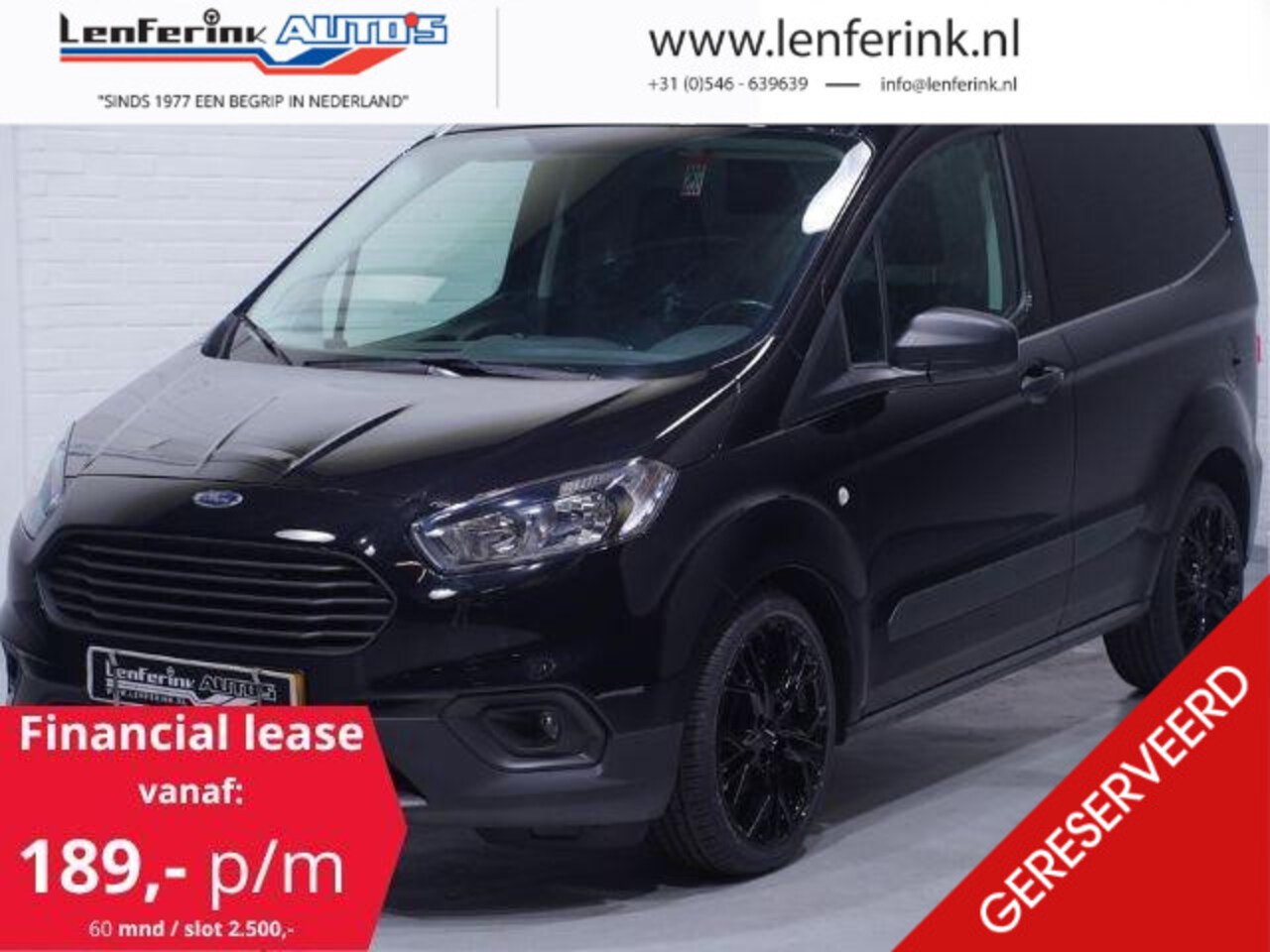 Ford Transit Courier - 1.5 TDCI 75 pk Black Edition Airco, 17" LMV Black Cruise Control, Bluetooth, 2-Zits, NAP, - AutoWereld.nl