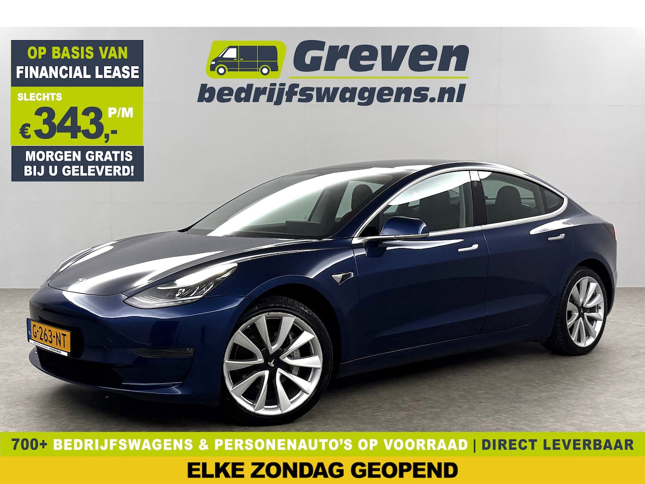 Tesla Model 3 - Long Range RWD Long Range AWD 75 kWh 351PK Elektrisch LED 360Camera Autopilot Pano View 19"LMV Cruise Cli - AutoWereld.nl