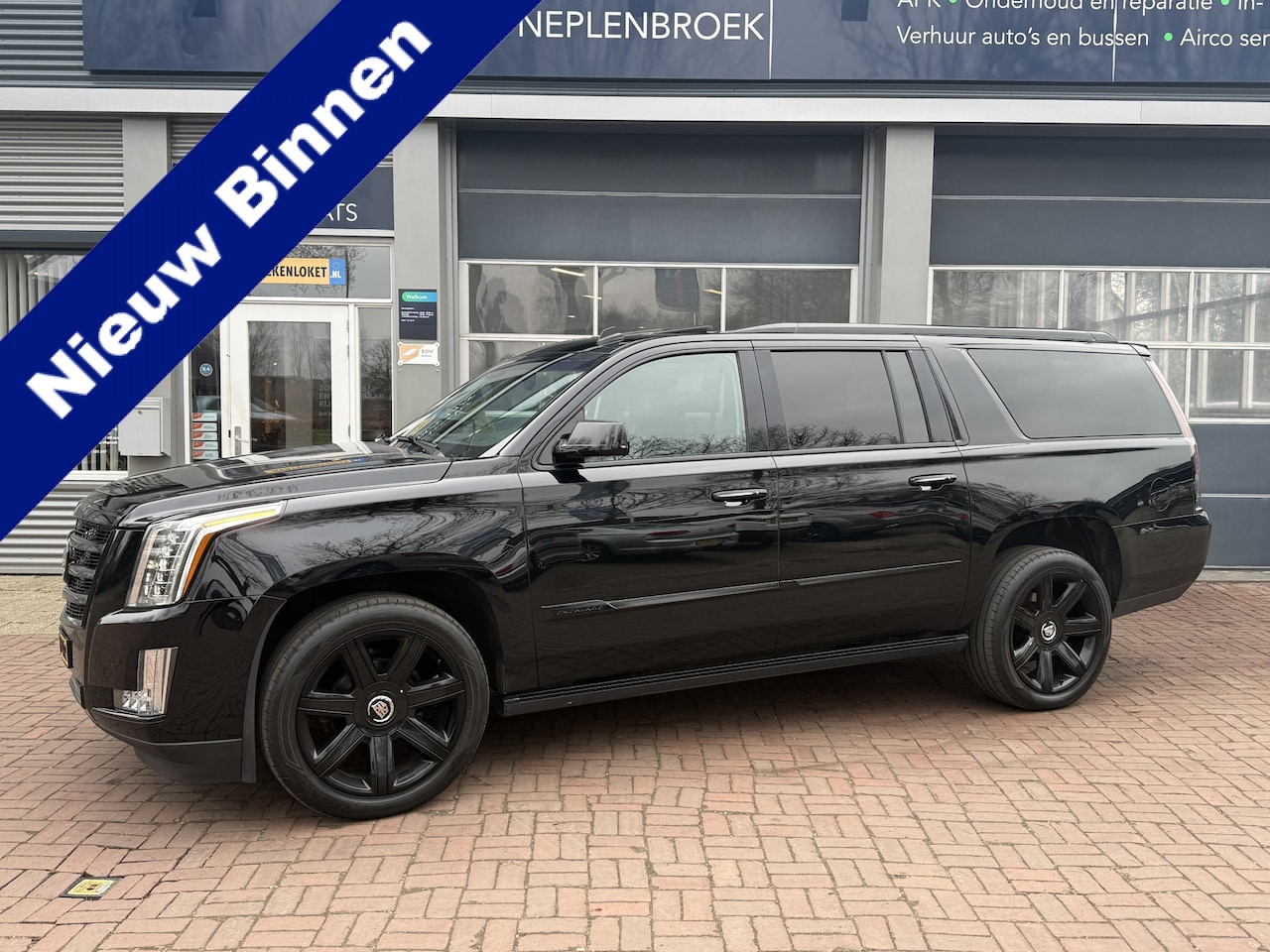 Cadillac Escalade - 6.2 V8 Premium 450PK ESV Platinum 7p 5xTV 22'' LWB - AutoWereld.nl