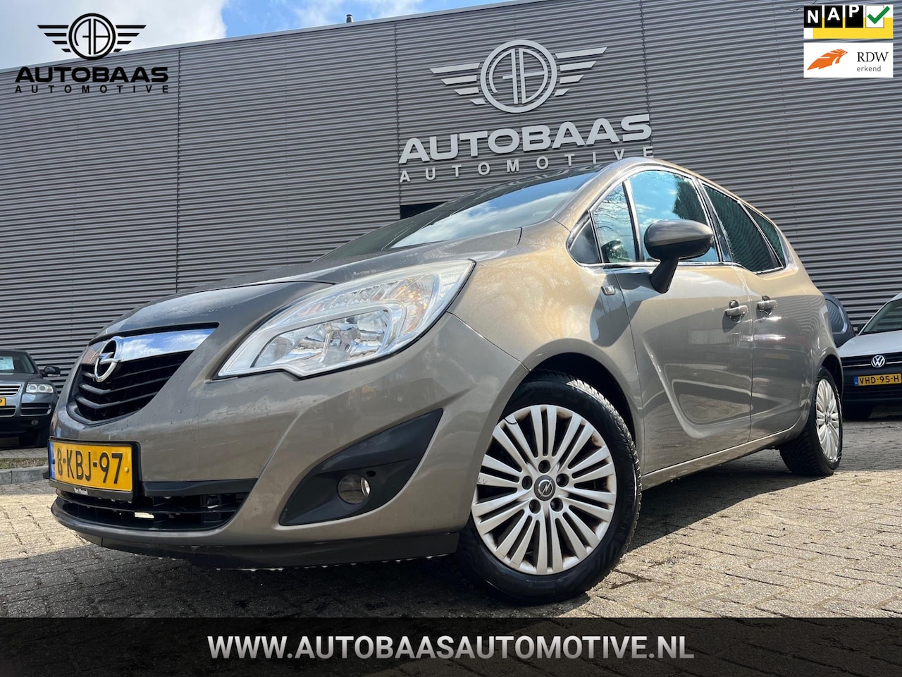 Opel Meriva - 1.4 Turbo Cosmo NL-AUTO+NW APK+AIRCO+TREKHAAK+PARKEERSENSOREN+CRUISECONTROL+BOEKEN COMPLEE - AutoWereld.nl