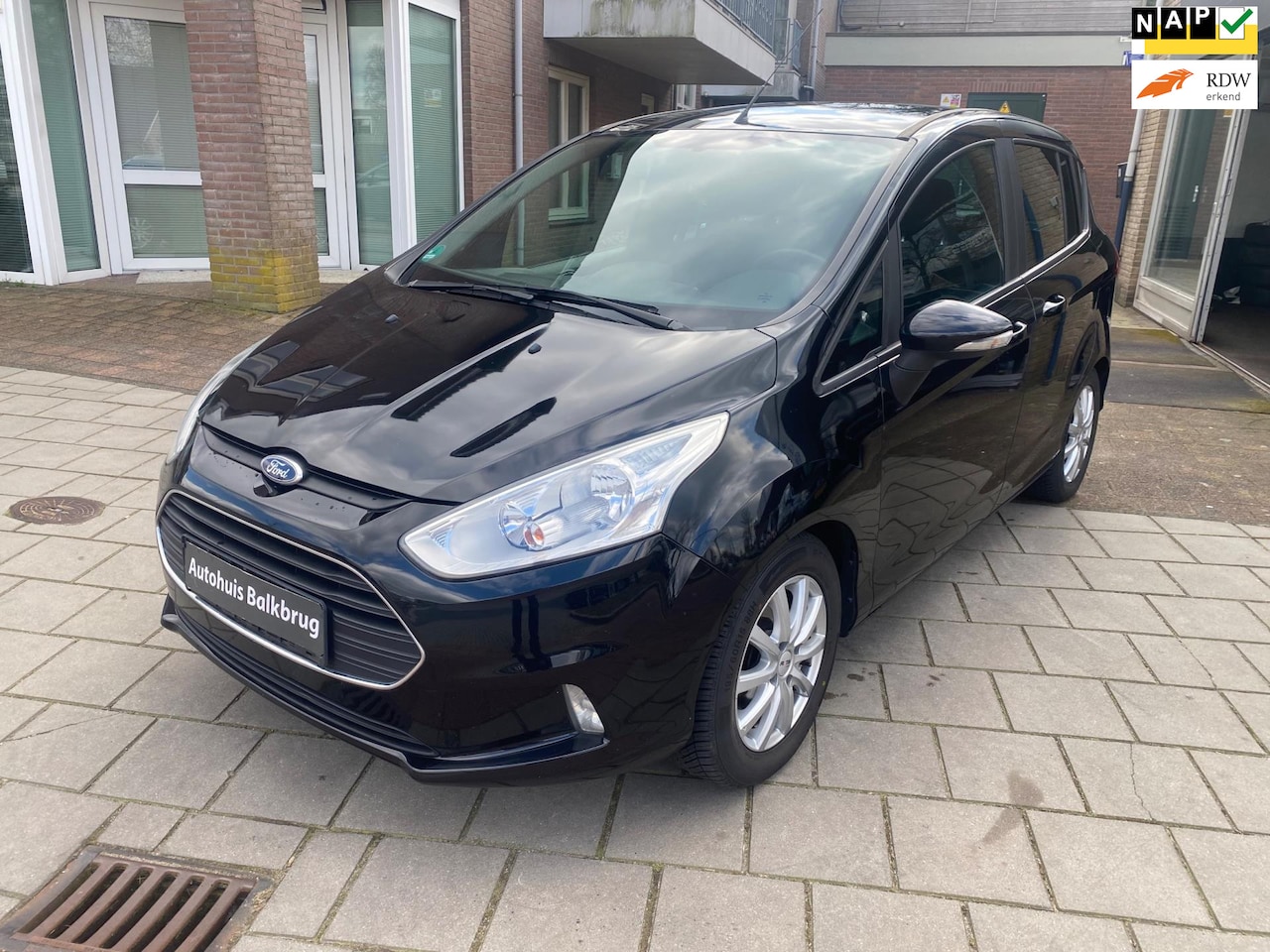 Ford B-Max - 1.0 EcoBoost Titanium airco lm velgen el ramen trekhaak 73530 km - AutoWereld.nl