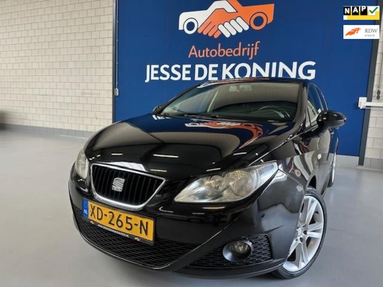 Seat Ibiza - 1.6 Reference 1.6 Reference,bj.2009,kleur:zwart,climate,camera,sportvelgen,trekhaak,airco,scherm,APK 12/ - AutoWereld.nl