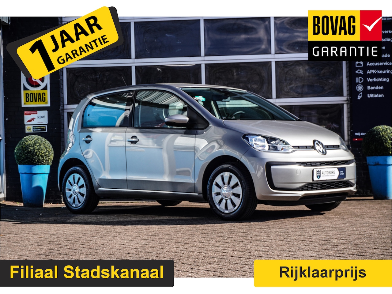 Volkswagen Up! - 1.0 GRATIS Afleverpakket, 4 nieuwe banden | BT-Audio | - AutoWereld.nl