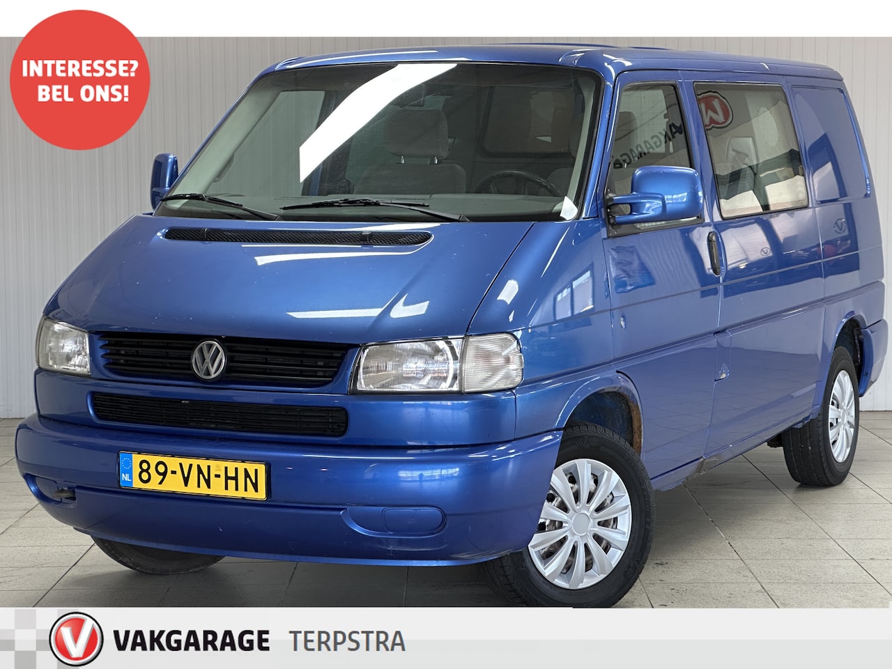 Volkswagen Transporter - 1.9 TD 292 T800 Dubbel Cabine/ Trekhaak/ Zij-Schuifdeur rechts/ Stuurbekr./ C.V./ Elek. ra - AutoWereld.nl