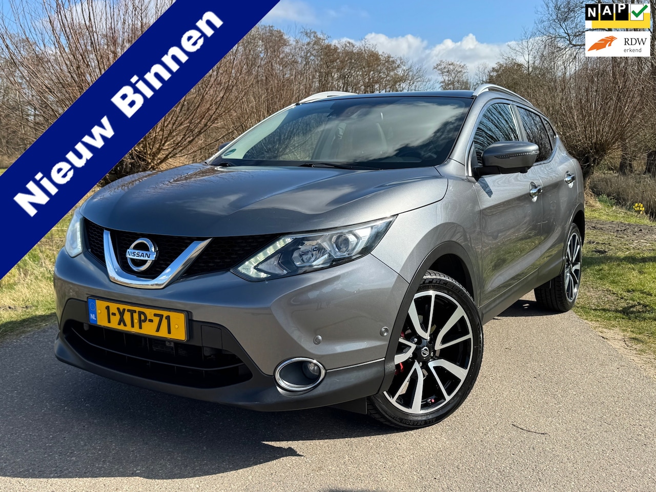 Nissan Qashqai - 1.2 Tekna /Automaat / Airco / Navi / Camera / Leder / Panoramadak / Trekhaak / Volledig en - AutoWereld.nl