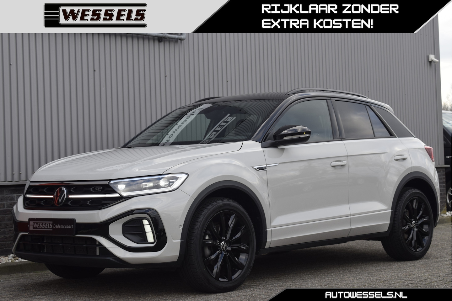 Volkswagen T-Roc - 1.5 TSI R-Line Edition Ascot Grey, Massage, Dynamic LED, Adaptive cruise, Elek. achterklep - AutoWereld.nl