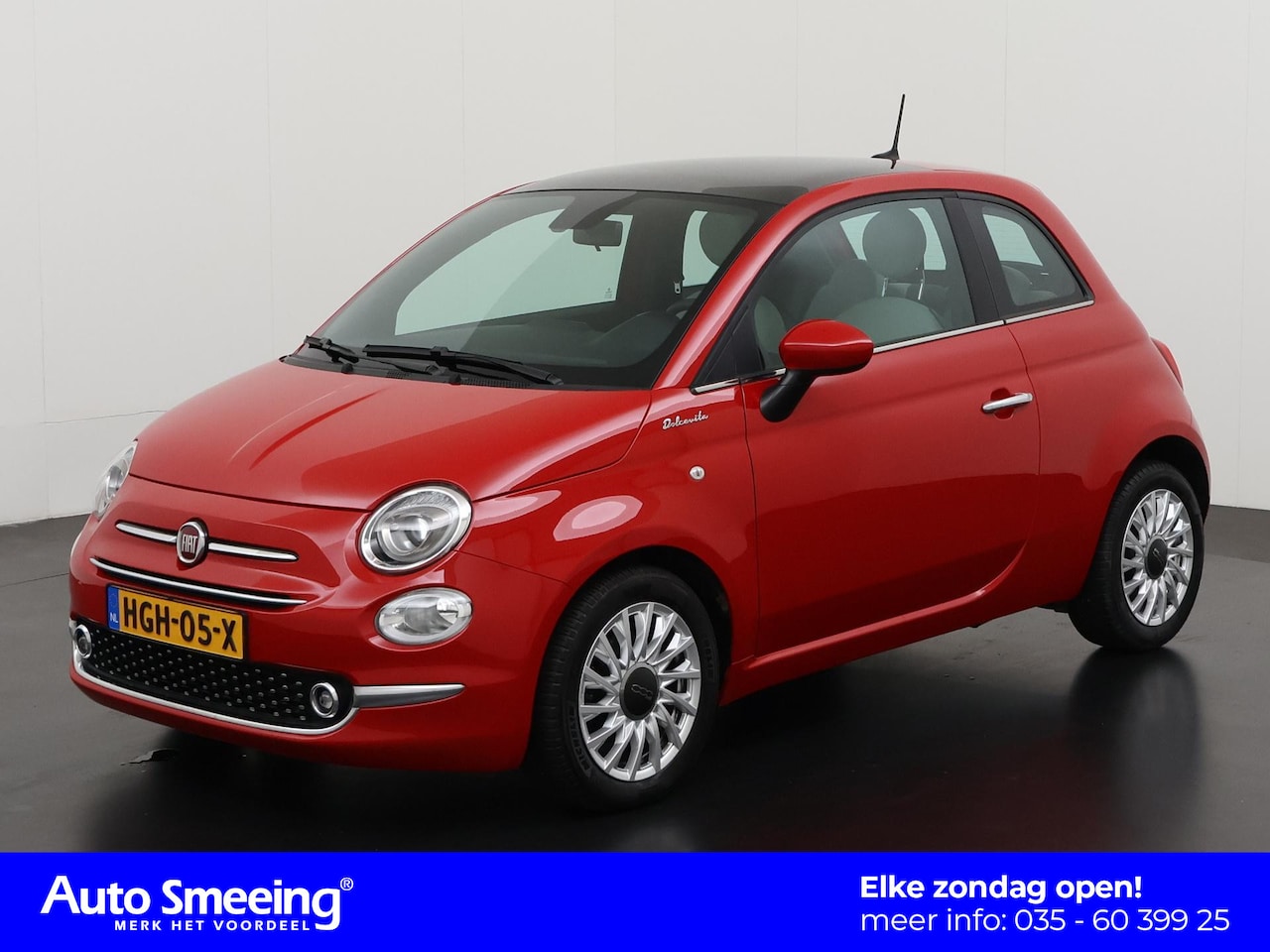 Fiat 500 - 1.0 Hybrid Dolcevita | Panoramadak | Apple/Android Carplay | Parkeersensor | Zondag Open! - AutoWereld.nl