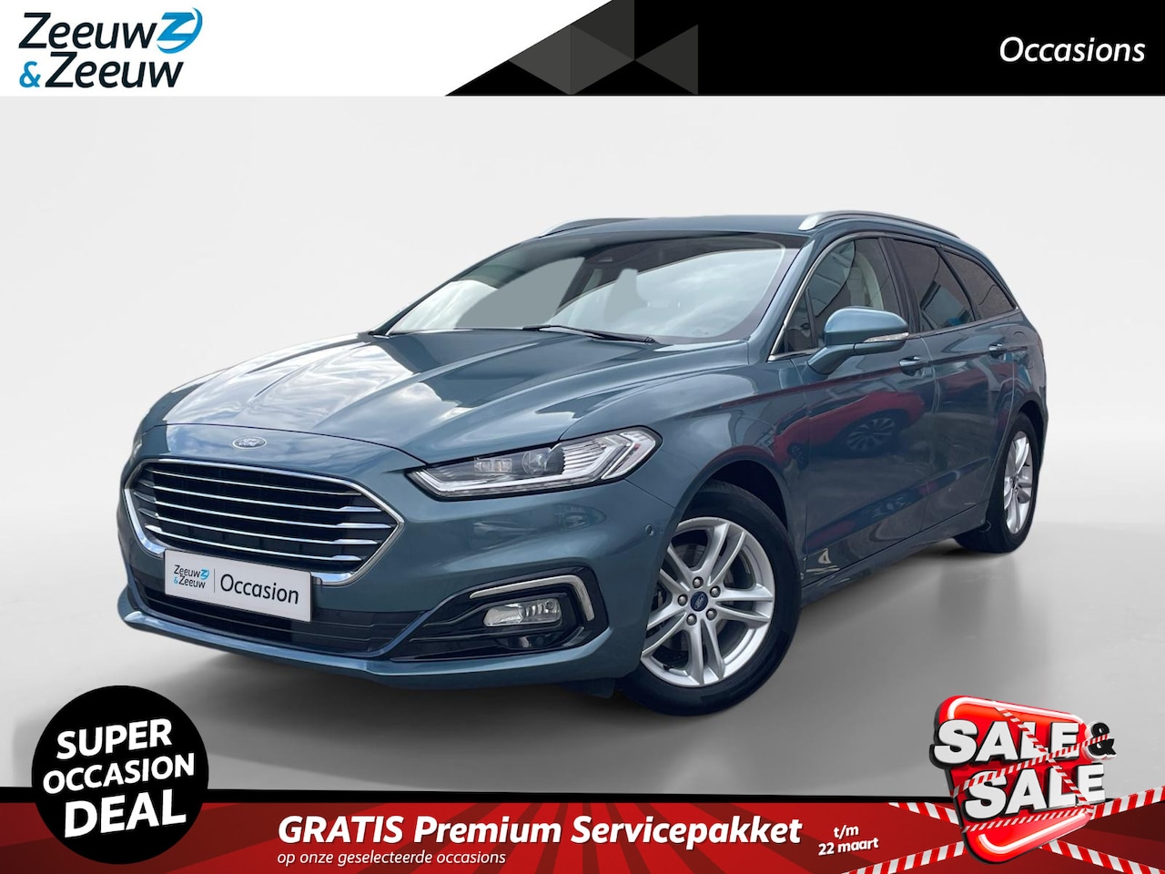 Ford Mondeo Wagon - 2.0 IVCT HEV Titanium | Achteruitrijcamera | Dodehoek detectie | Elektr. Stoelen + Memory - AutoWereld.nl