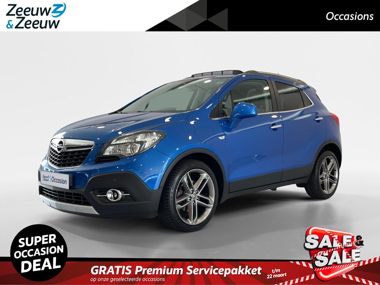 Opel Mokka - 1.4 T Cosmo *Navi+Camera*Climate*Lederbekleding*Schuif/Kanteldak*Parkeersensoren*Integreer - AutoWereld.nl