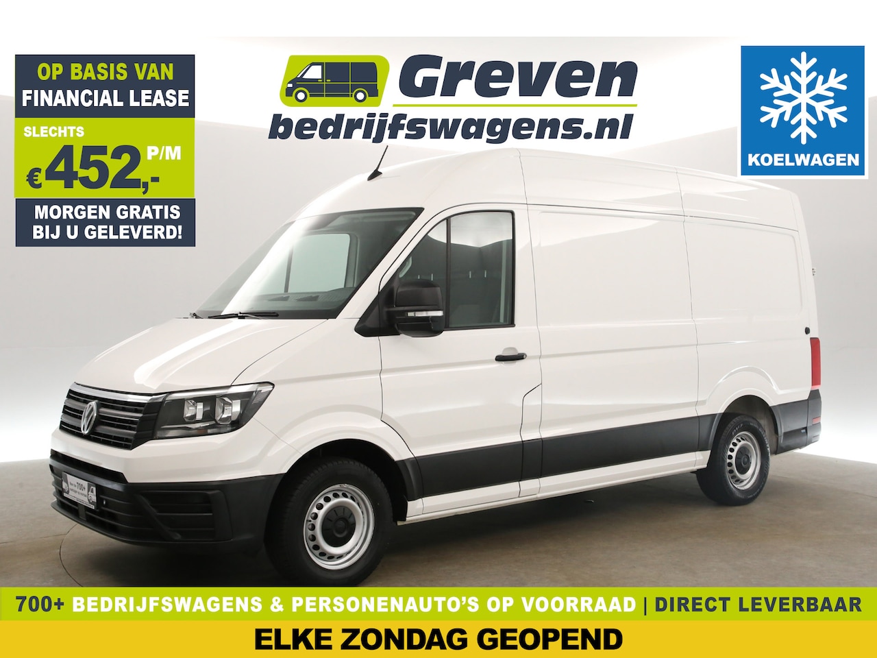 Volkswagen Crafter - 35 2.0 TDI L3H3 | Koelwagen | 141PK Airco 3000KG Trekhaak Koelauto Camera PDC Carplay Koel - AutoWereld.nl