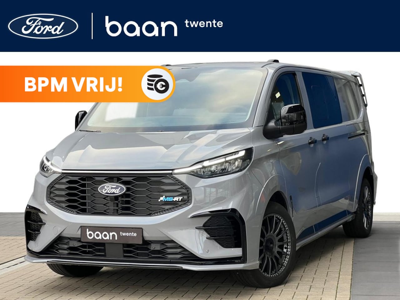 Ford Transit Custom - 320 L2H1 MS-RT Dubbel Cabine AWD | 2x schuifdeur | Voorraad | Grey Matter - AutoWereld.nl