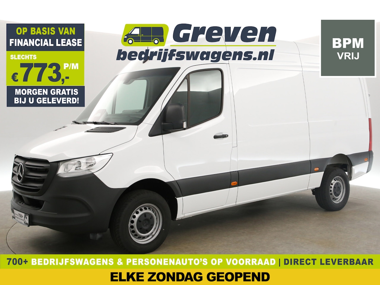 Mercedes-Benz Sprinter - 317 L2H2 | NIEUW | BPM Vrij | 170PK Automaat Airco Adaptive Cruise Camera DAB+ 3 Persoons - AutoWereld.nl