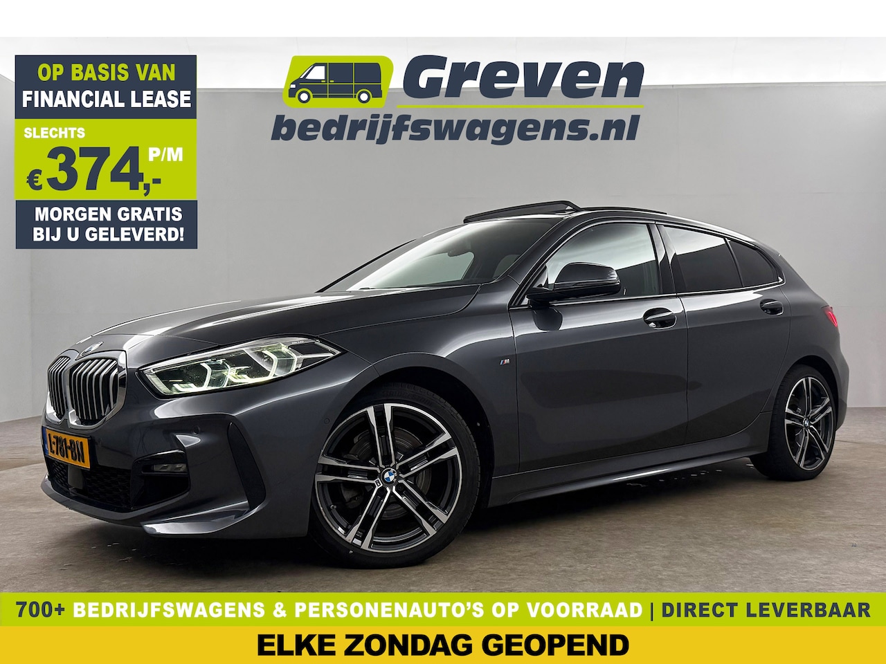 BMW 1-serie - 118i M Sport Pano Sfeer LED Camera Virtual Clima Cruise Navi 18''LMV PDC Stoelverw. - AutoWereld.nl