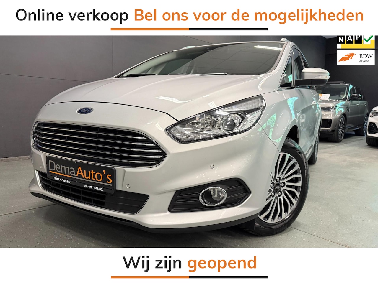 Ford S-Max - 1.5 Titanium 7p. NAVI/DAB/CARPLAY/ECC/PDC/CRUISE/// - AutoWereld.nl